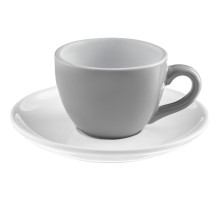 Чайная пара Cozy Morning, серая с белым