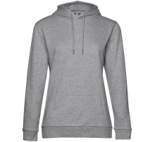 Толстовка с капюшоном женская Hoodie, серый меланж