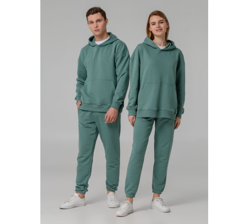 Худи оверсайз Kulonga Comfort, серо-зеленое
