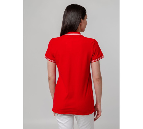 Рубашка поло женская Virma Stripes Lady, красная Рубашка поло женская Virma Stripes Lady, красная