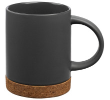 Кружка с пробковой подставкой Corky, серая