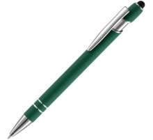 Ручка шариковая Pointer Soft Touch со стилусом, зеленая
