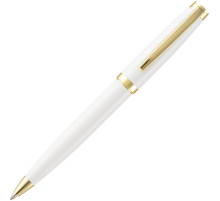 Ручка шариковая Letra Gold, глянцевая, белая