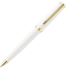Ручка шариковая Letra Gold, глянцевая, белая