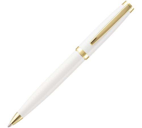 Ручка шариковая Letra Gold, глянцевая, белая