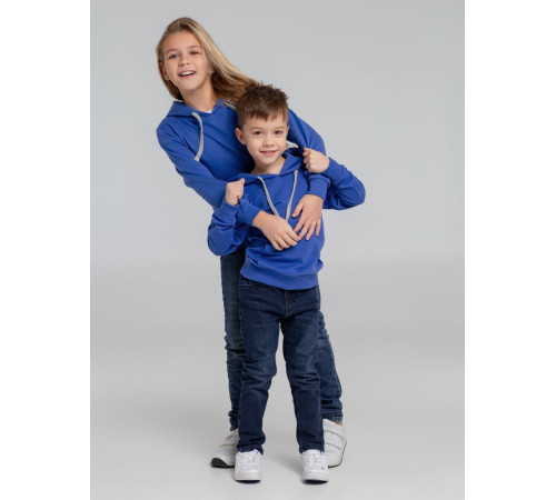 Толстовка с капюшоном детская Kirenga Kids, ярко-синяя