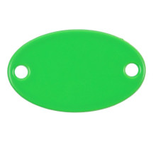Шильдик металлический Alfa Oval, зеленый неон