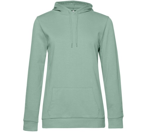 Толстовка с капюшоном женская Hoodie, серо-зеленая