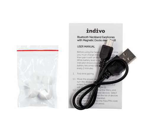 Bluetooth наушники stereoBand, ver.2, белые