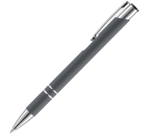 Ручка шариковая Keskus Soft Touch, серая