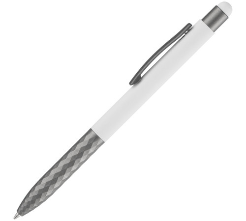 Ручка шариковая Digit Soft Touch со стилусом, белая