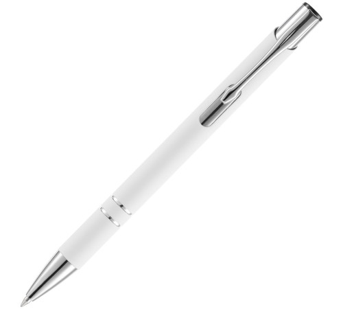 Ручка шариковая Keskus Soft Touch, белая