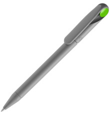 Ручка шариковая Prodir DS1 TMM Dot, серая с ярко-зеленым
