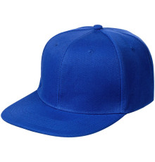 Бейсболка Snapback с прямым козырьком, ярко-синяя