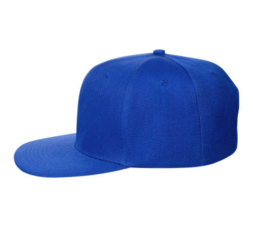 Бейсболка Snapback с прямым козырьком, ярко-синяя