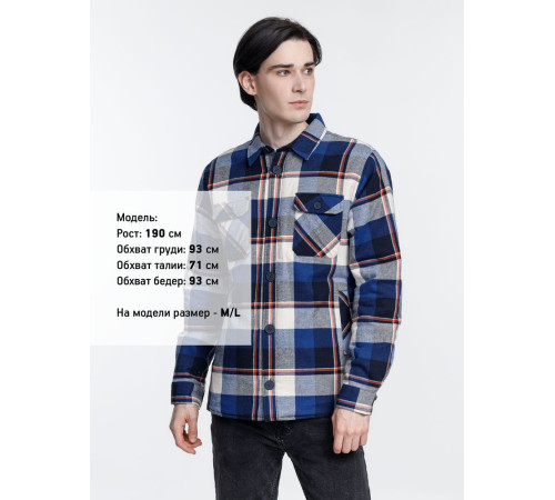 Куртка-рубашка оверсайз унисекс Noah, синяя