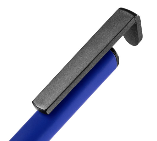 Ручка шариковая Standic с подставкой для телефона, синяя
