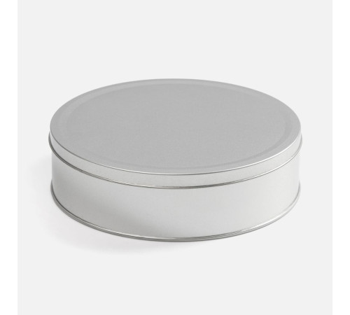 Коробка Pragmax L, круглая, серебристая