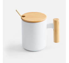 Кружка с ложкой Eco Fusion, белая