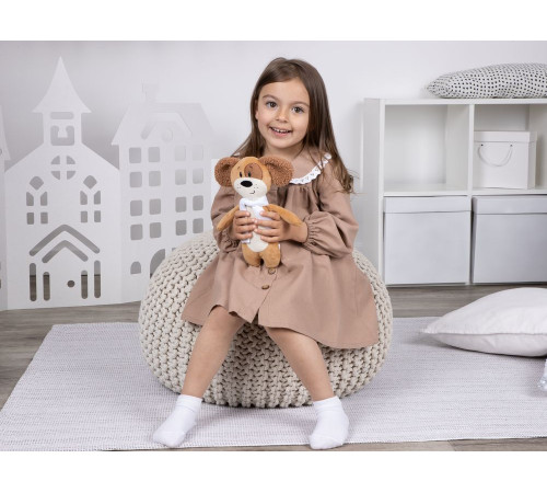 Мягкая игрушка Beastie Toys, собачка с белым шарфом