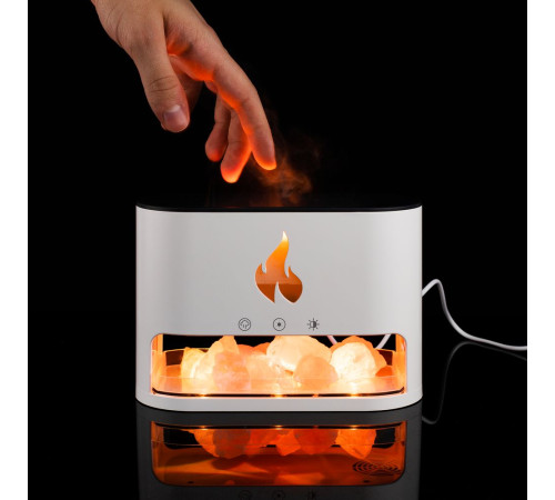Увлажнитель-ароматизатор Fusion Blaze с имитацией пламени, белый