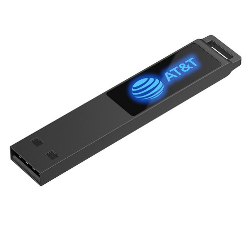 Флешка markBright Black с синей подсветкой, 32 Гб