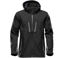 Куртка софтшелл мужская Patrol, черная с серым