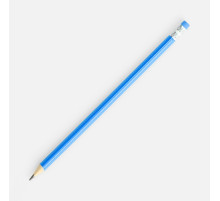 Карандаш простой Triangle с ластиком, синий