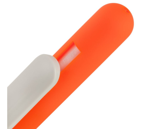 Ручка шариковая Swiper Soft Touch, неоново-оранжевая с белым