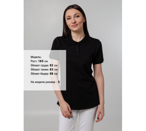Рубашка поло женская Virma Stretch Lady, черная Рубашка поло женская Virma Stretch Lady, черная