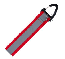 Светоотражающий брелок Flashline, серый с красным