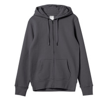 Толстовка на молнии с капюшоном унисекс King, темно-серая