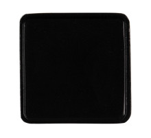 Квадратный шильдик на резинку Epoxi, черный