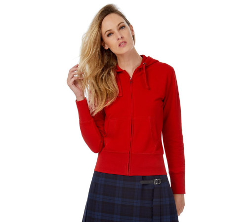 Толстовка женская Hooded Full Zip серый меланж