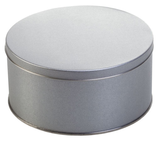Коробка Pragmax M, круглая, серебристая